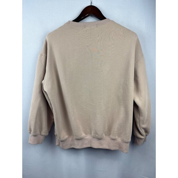Women’s Efan Small Beige Fleece Lined Crewneck - Picture 3 of 5